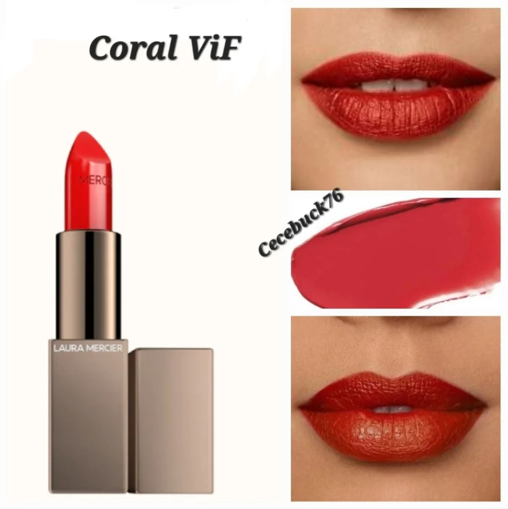 🌺Laura Mercier Coral ViF Rouge Essentiel Silky Creme Lipstick
